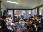 Townshend students at a welcome gathering hosted by the Spiritual Assembly of the Bahá’ís of Hluboká, 31 August
