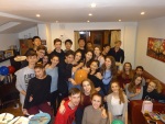 Celebrating Joyce and Gregory's birthday in Joyce's flat with her classmates, 1 December