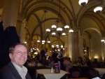 At the famous Cafe Central, Vienna, 4 March