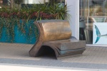 An artistic bench near the English National Ballet School, London, 20 March