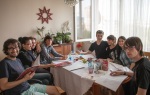 A Bahá’í gathering in our apartment, Sofia, 1 May