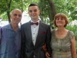 Emi's cousin Milen with his parents as he graduates from high school, Blagoevgrad, 26 May
