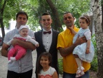 Emi's cousin Milen with his brothers and their kids as he graduates from high school, Blagoevgrad, 26 May