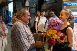 Congratulating Joyce after her last end-year performance with the Russian Lycee, Sofia, 8 June
