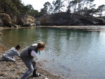 Skipping stones at Point Lobos with Mica, 5 August