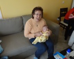 Emi enjoying little Blashko, her niece's baby, 11 January