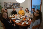 Dinner at home with a group of Bahá’í friends who had been consulting with  two Counsellors, January
