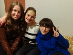 Mina with friends in Sofia, 28 November