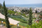 The terrace gardens of the Shrine of the Báb, Bahá’í World Center, Haifa, in May