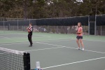 Tennis lessons with Wendy at the RLS courts, Pebble Beach, California, July
